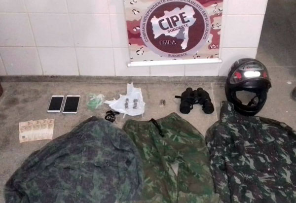 Integrantes de organização criminosa são presos pela CAESG em Guanambi; eles planejam explodir caixa eletrônico do banco Bradesco no Distrito de Mutans