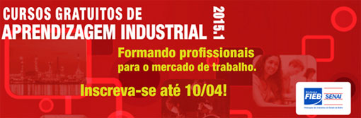 Cursos de Aprendizagem Industrial de Nível Básico será realizado em Brumado