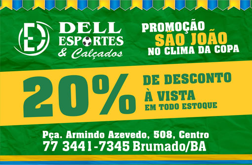 Brumado: Dell Esportes e Calçados lança promoção de 20% de desconto