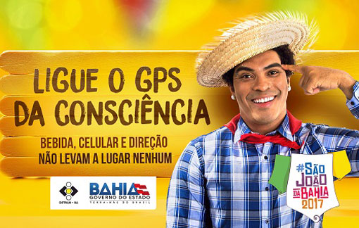 'Ligue o GPS da Consciência' é tema da campanha do Detran para o São João