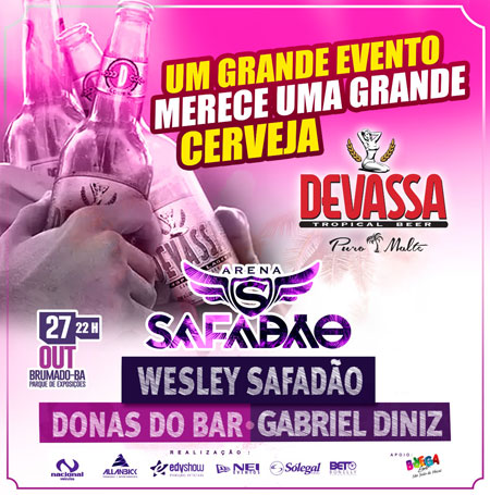 Devassa Puro Malte será a cerveja oficial da Arena Safadão