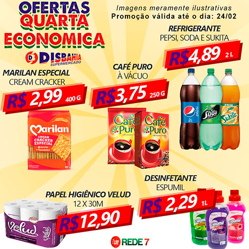 Confira as ofertas da Quarta Econômica do Disbahia Supermercado