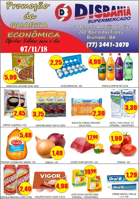  Brumado: venha de economizar na 'Quarta Econômica' do Disbahia