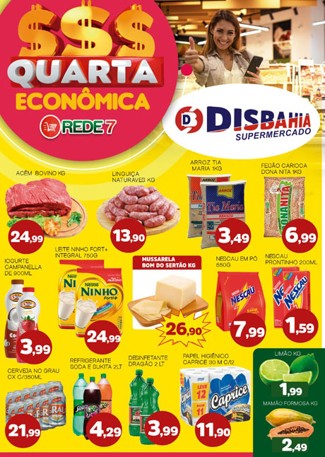 Confira as ofertas da Quarta Econômica do Disbahia Supermercado