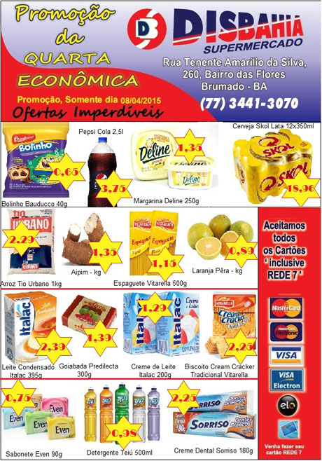 Quarta-feira é dia de economizar na Quarta Econômica do Disbahia