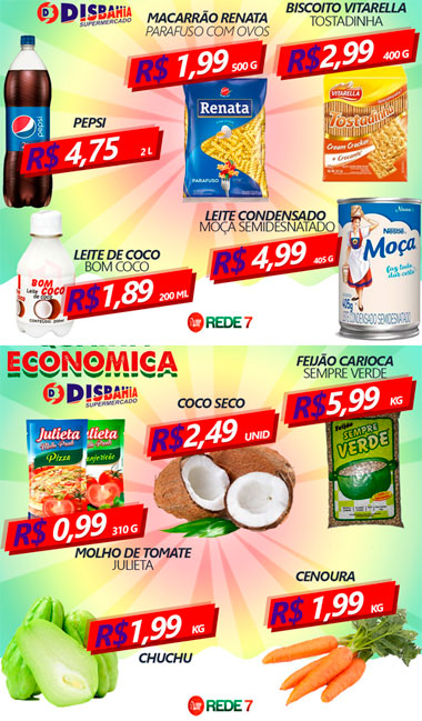 Confira as ofertas da Quarta Econômica do Disbahia Supermercado