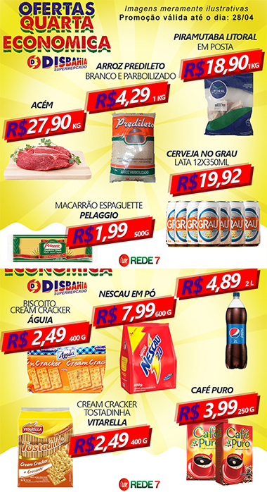 Confira as ofertas da Quarta Econômica do Disbahia Supermercado