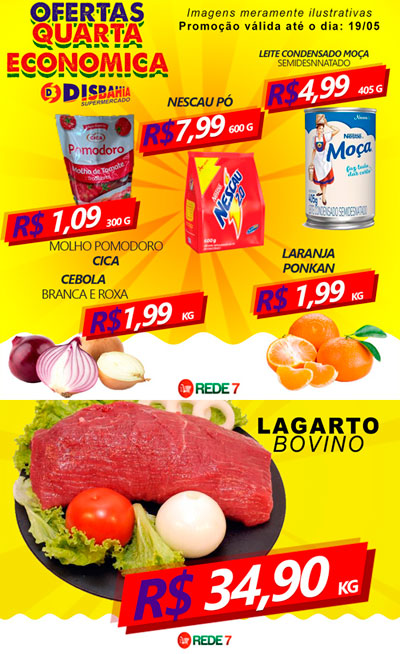  Confira as ofertas da Quarta Econômica do Disbahia Supermercado
