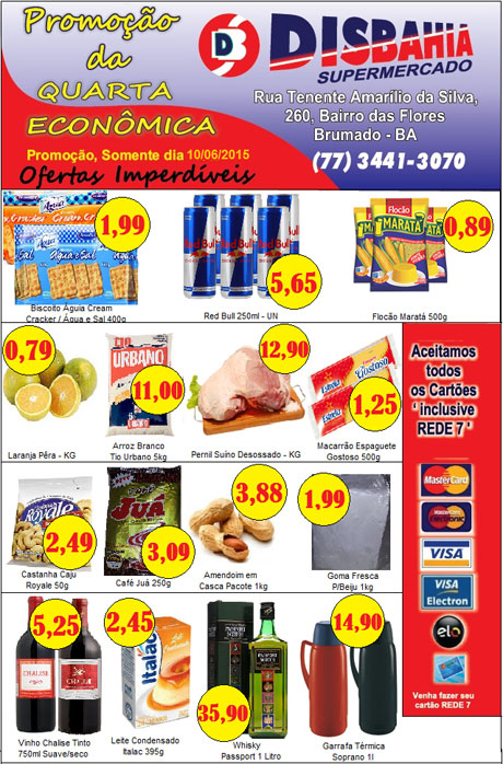 Quarta-feira é dia de economizar na Quarta Econômica do Disbahia