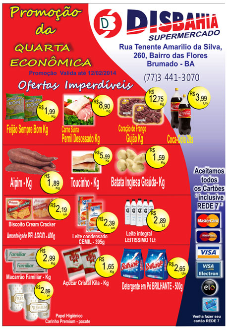 Quarta-feira é dia de economizar na Quarta Econômica do Disbahia