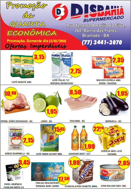 Quarta-feira é dia de economizar na Quarta Econômica do Disbahia