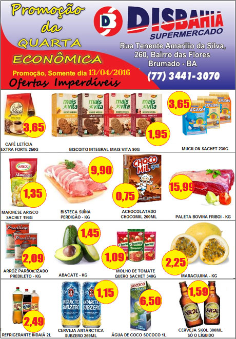 Quarta-feira é dia de economizar na Quarta Econômica do Disbahia