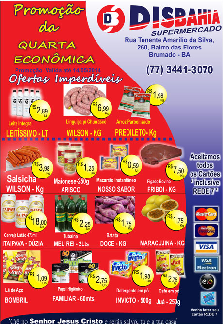 Quarta-feira é dia de economizar na Quarta Econômica do Disbahia