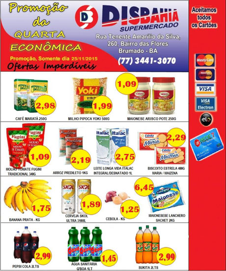 Quarta-feira é dia de economizar na Quarta Econômica do Disbahia 