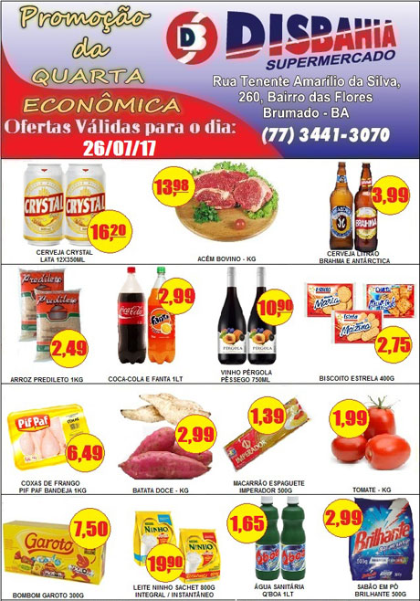 Hoje é dia de economizar na 'Quarta Econômica' do Disbahia