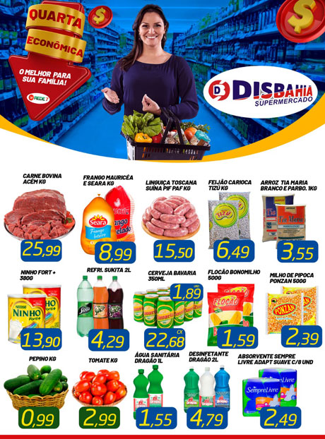 Confira as ofertas da Quarta Econômica do Disbahia Supermercado