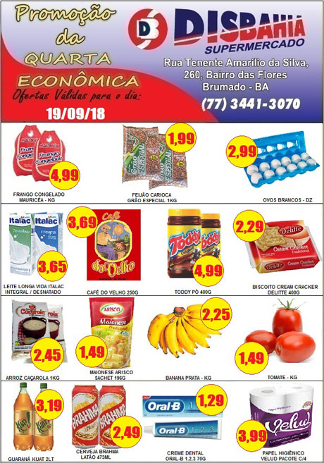  Brumado: venha de economizar na 'Quarta Econômica' do Disbahia