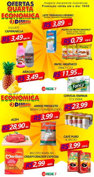  Confira as ofertas da Quarta Econômica do Disbahia Supermercado