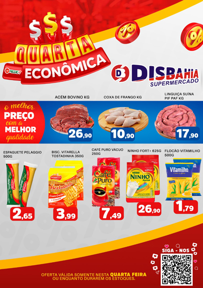 Confira as ofertas da Quarta Econômica do Disbahia Supermercado