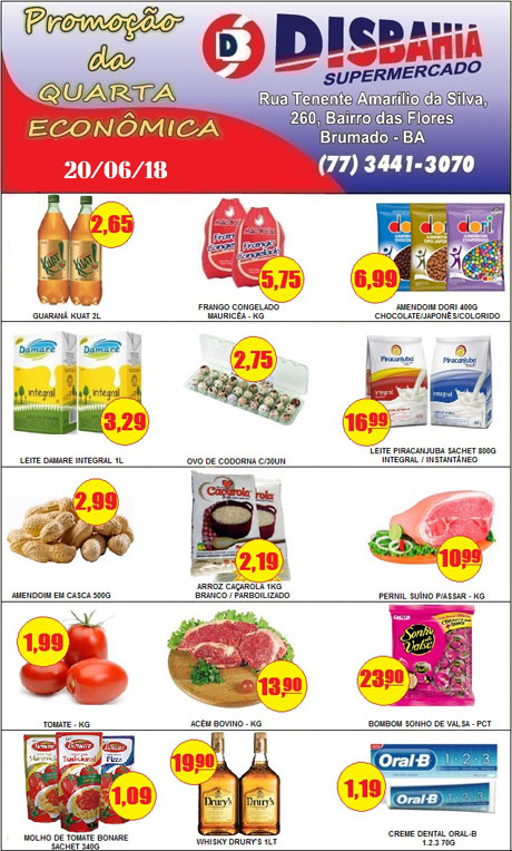  Hoje é dia de economizar na 'Quarta Econômica' do Disbahia