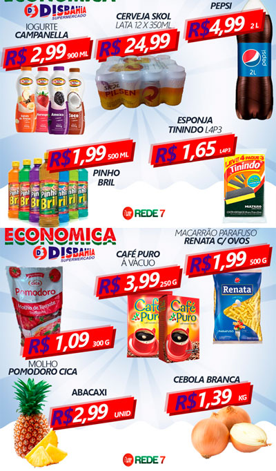 Confira as ofertas da Quarta Econômica do Disbahia Supermercado