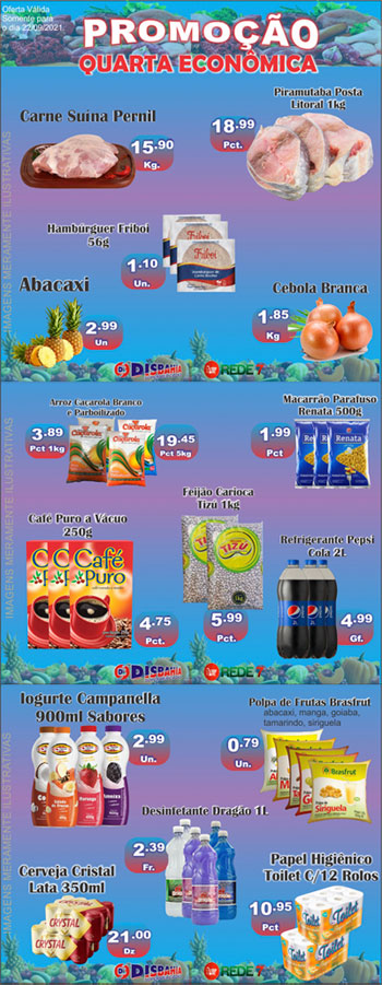Confira as ofertas da Quarta Econômica do Disbahia Supermercado