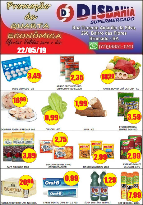  Brumado: venha de economizar na 'Quarta Econômica' do Disbahia