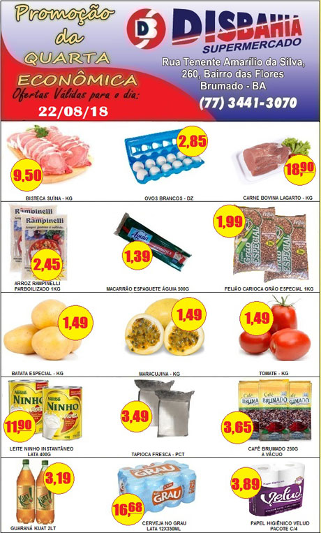  Brumado: venha de economizar na 'Quarta Econômica' do Disbahia