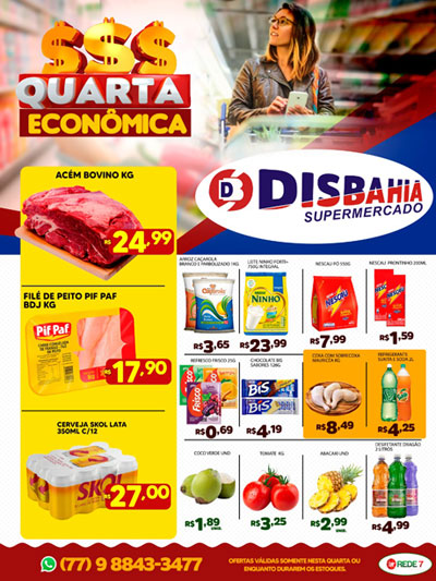 Confira as ofertas da Quarta Econômica do Disbahia Supermercado