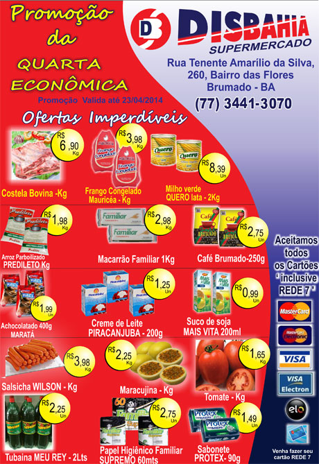 Quarta-feira é dia de economizar na Quarta Econômica do Disbahia
