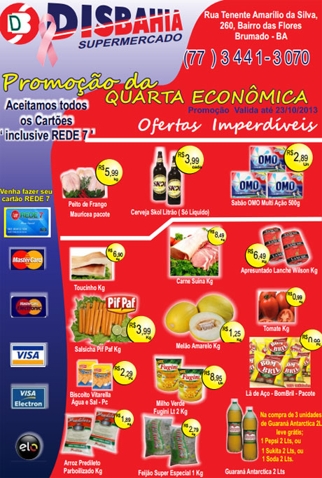 Quarta-feira é dia de economizar na Quarta Econômica do Disbahia