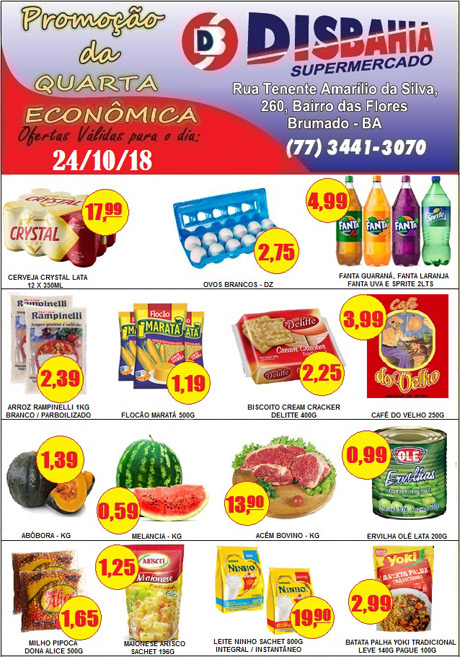 Brumado: venha de economizar na 'Quarta Econômica' do Disbahia