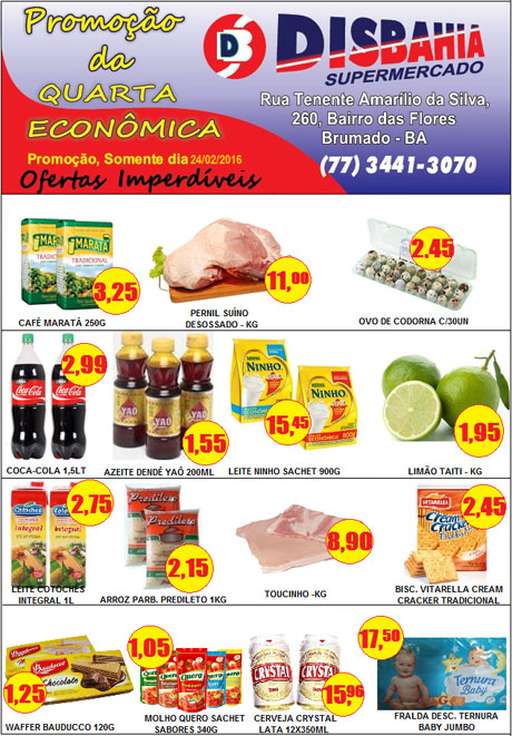 Quarta-feira é dia de economizar na Quarta Econômica do Disbahia