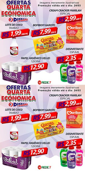 Confira as ofertas da Quarta Econômica do Disbahia Supermercado