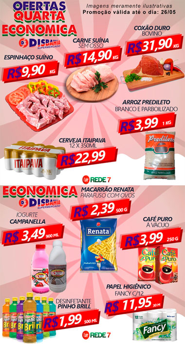 Confira as ofertas da Quarta Econômica do Disbahia Supermercado