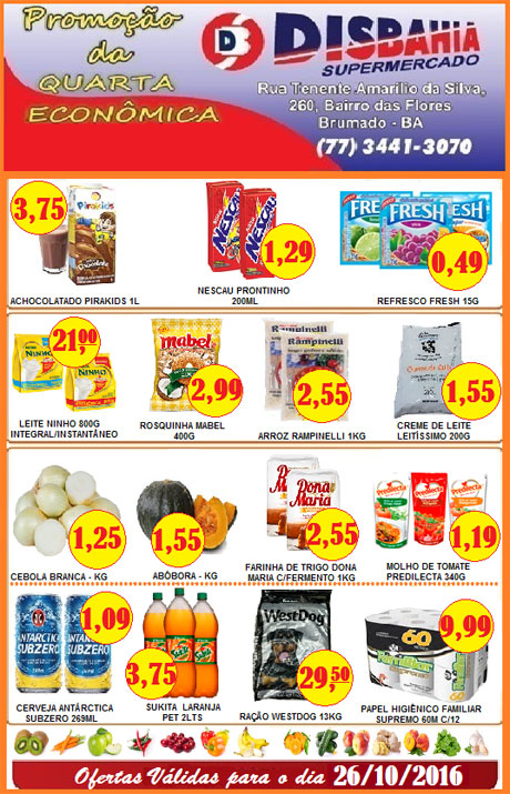 Hoje é dia de economizar na 'Quarta Econômica' do Disbahia