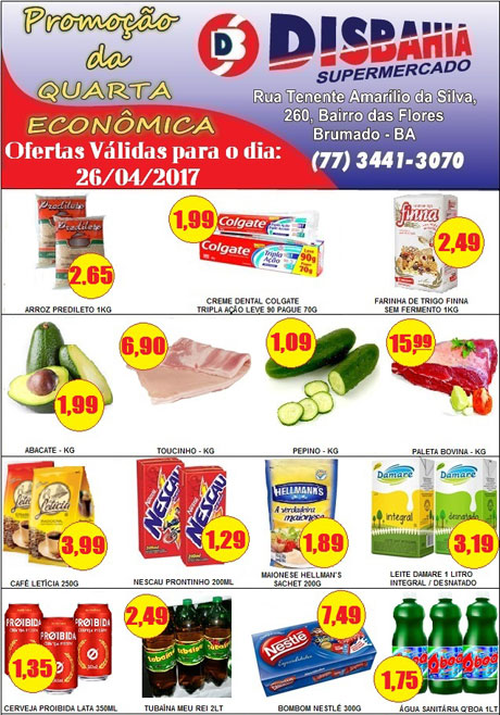 Hoje é dia de economizar na 'Quarta Econômica' do Disbahia