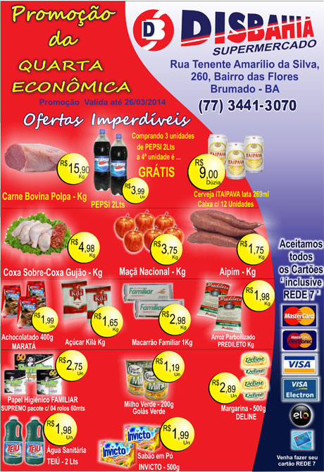 Brumado: Confira as ofertas da 'Quarta Econômica' do Disbahia