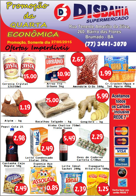 Quarta-feira é dia de economizar na Quarta Econômica do Disbahia