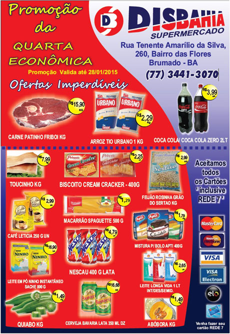 Quarta-feira é dia de economizar na Quarta Econômica do Disbahia