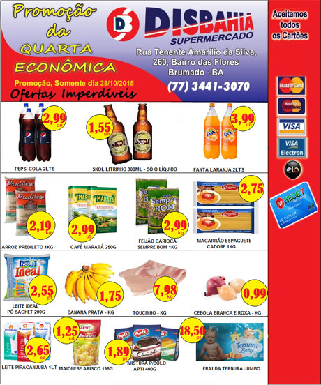 Quarta-feira é dia de economizar na Quarta Econômica do Disbahia