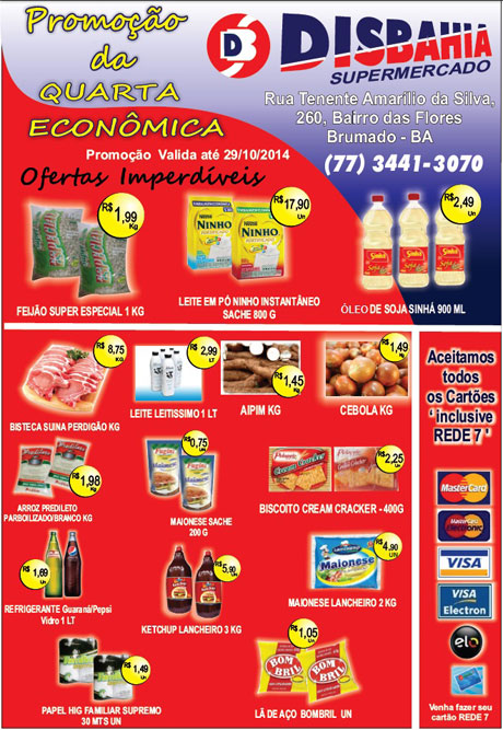 Quarta-feira é dia de economizar na Quarta Econômica do Disbahia