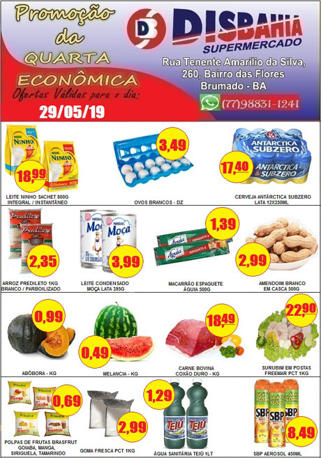 Brumado: venha de economizar na 'Quarta Econômica' do Disbahia