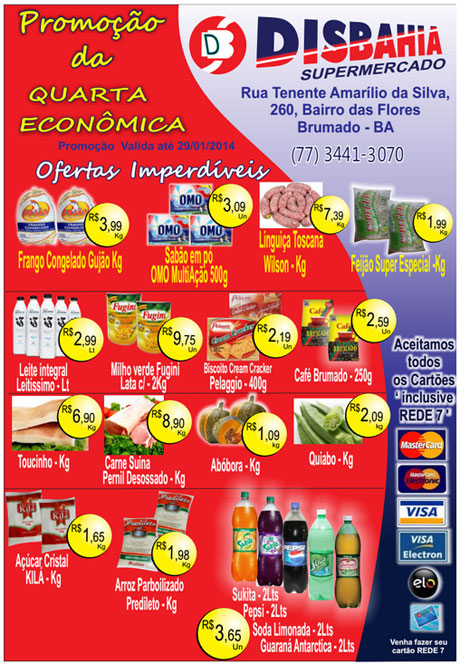 Quarta-feira é dia de economizar na Quarta Econômica do Disbahia