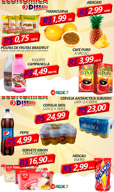Confira as ofertas da Quarta Econômica do Disbahia Supermercado