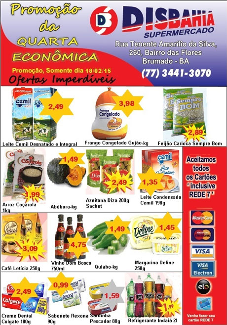 Quarta-feira é dia de economizar na Quarta Econômica do Disbahia