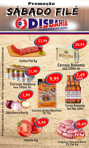 Ofertas: Sábado Filé do Disbahia Supermercado