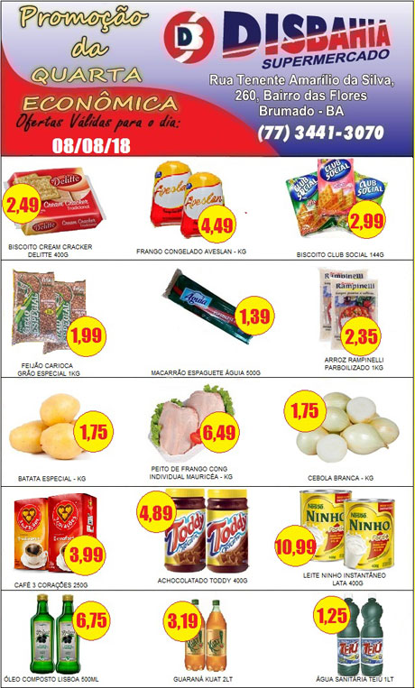Brumado: venha de economizar na 'Quarta Econômica' do Disbahia