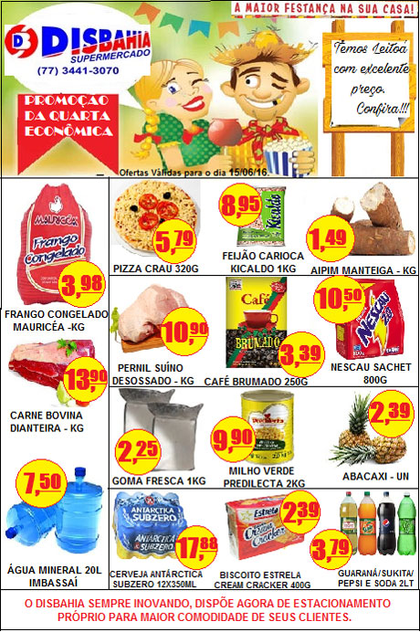 Quarta-feira é dia de economizar na Quarta Econômica do Disbahia