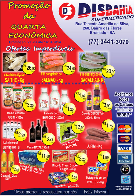 Brumado: Confira as ofertas da 'Quarta Econômica' do Disbahia